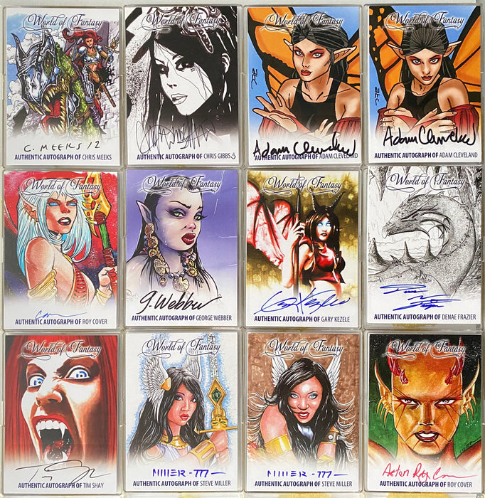 12 Different World of Fantasy Autograph Fold Out Z Card Lot Breygent 2012   - TvMovieCards.com