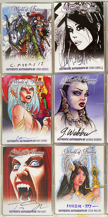 12 Different World of Fantasy Autograph Fold Out Z Card Lot Breygent 2012   - TvMovieCards.com