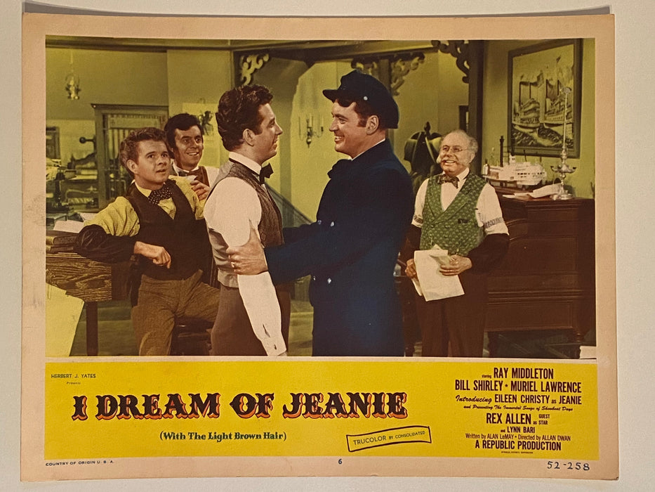 1952 I Dream of Jeanie #6 Lobby Card 11 x 14 Ray Middleton, Bill Shirley   - TvMovieCards.com