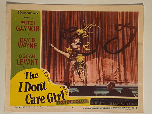 1953 The I Don't Care Girl #3 Lobby Card 11 x 14  Mitzi Gaynor, David Wayne   - TvMovieCards.com