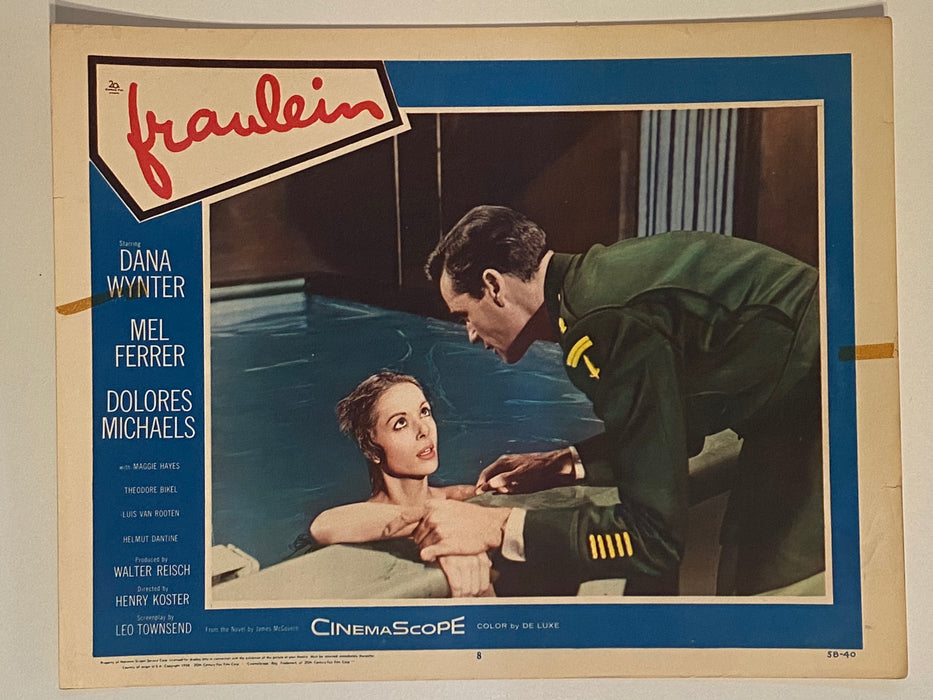 1958 Fraulein #8 Lobby Card 11 x 14  Dana Wynter, Mel Ferrer, Dolores Michaels   - TvMovieCards.com