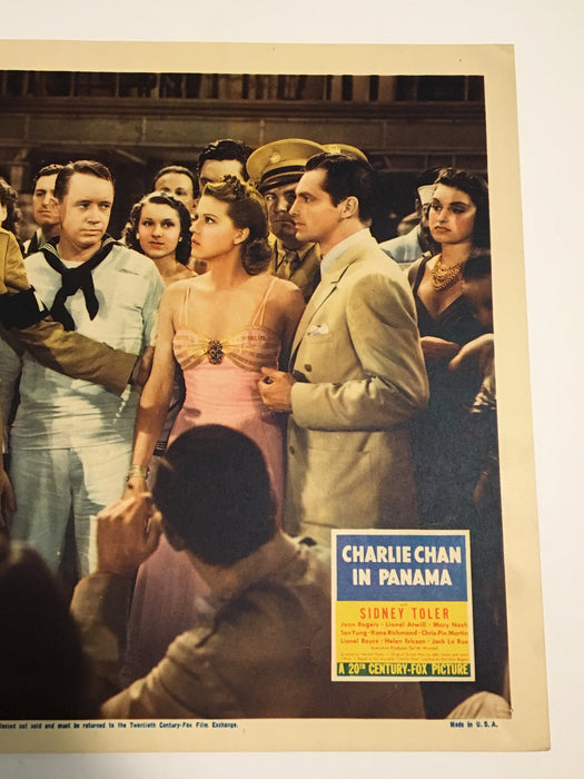 Original Charlie Chan In Panama - 1940 Lobby Card #1 Sidney Toler Rogers Atwill   - TvMovieCards.com