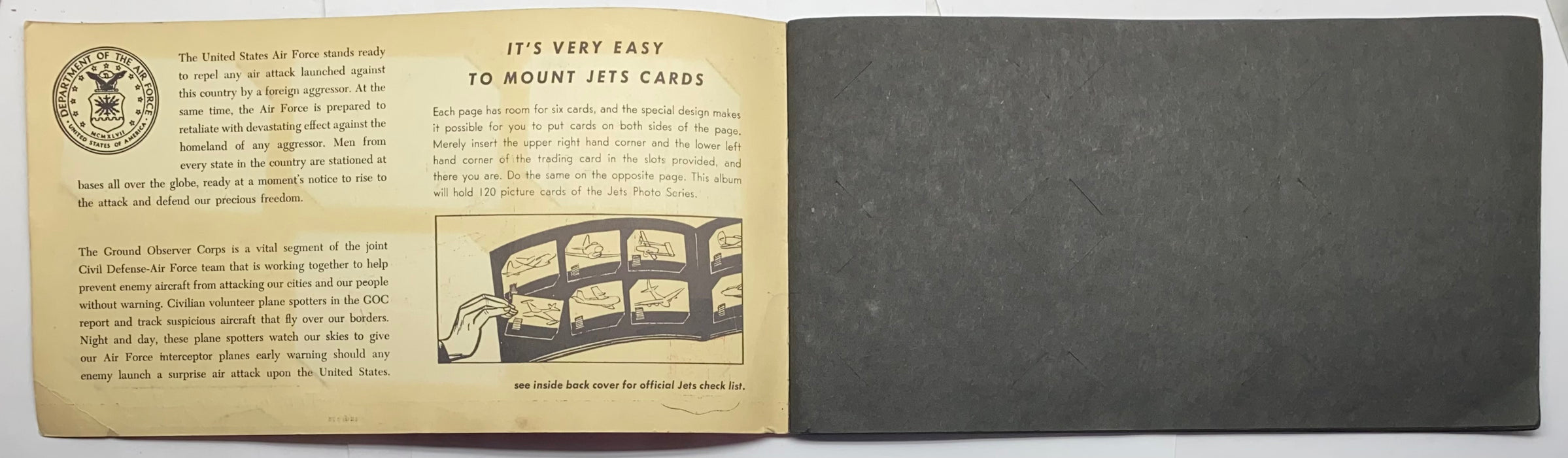 1956 Jets Topps TCG Vintage Trading Card Photo Album for Card Set   - TvMovieCards.com