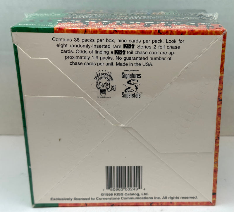 1998 Kiss Series Two 2 Peter Criss Trading Card Box Green 36CT Cornerstone   - TvMovieCards.com