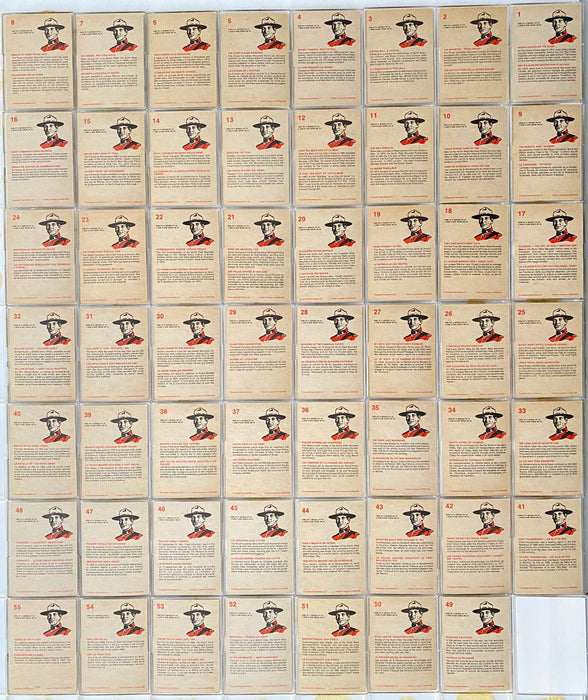 1973 Royal Canadian Mounted Police RCMP Vintage Trading Base Card Set 55/55 OPC   - TvMovieCards.com