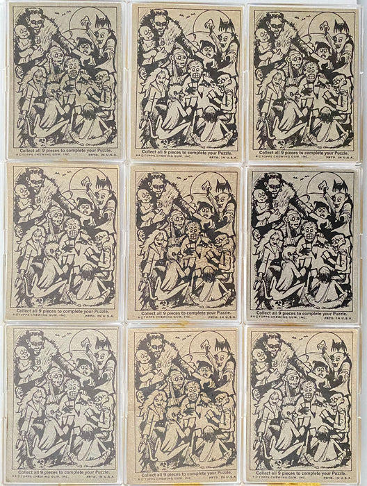 Monster Initial Stickers 1973 Topps Vintage Puzzle Trading Card Set of 9 Chase C - TvMovieCards.com