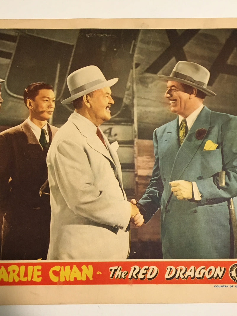 Original Charlie Chan - Red Dragon Lobby Card Sidney Toler Fortunio Bonanova   - TvMovieCards.com