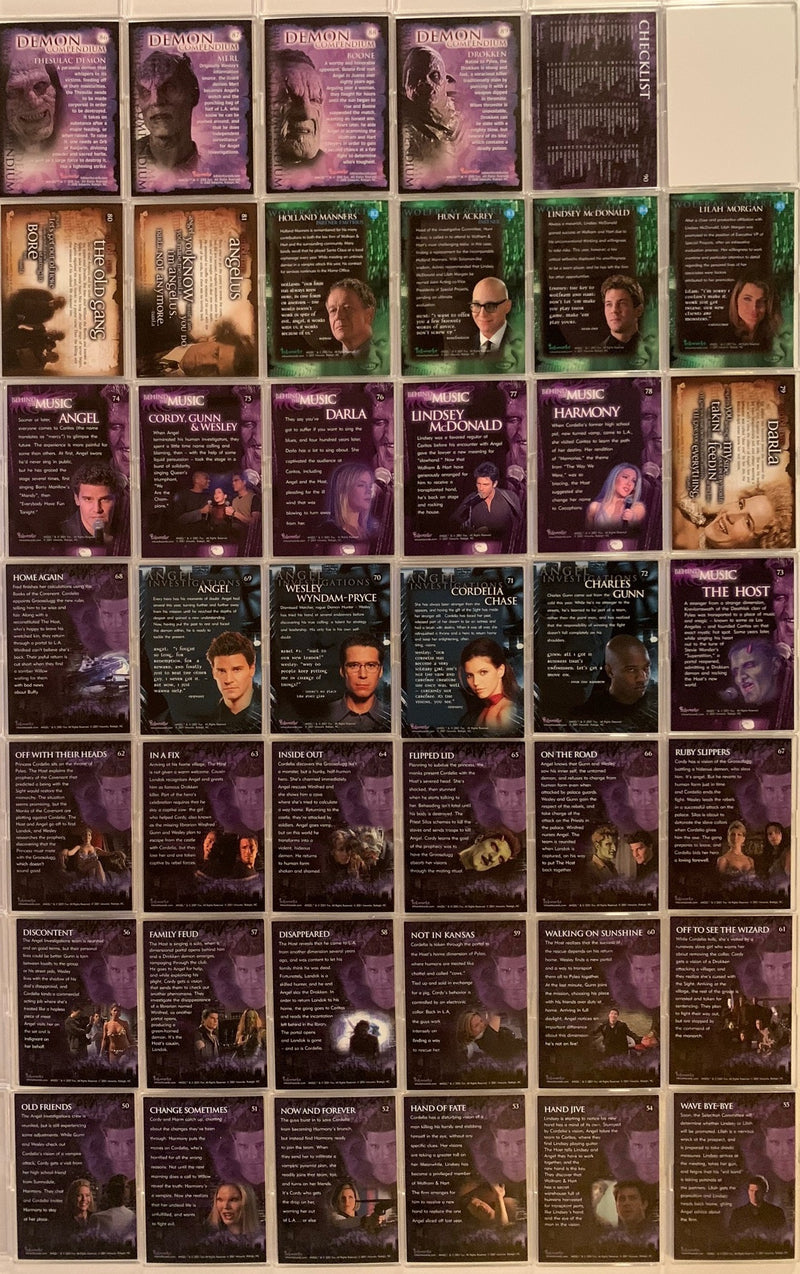 Angel Season 2 Base Card Set 90 Cards   - TvMovieCards.com