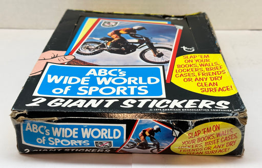 1975 Topps ABC's Wide World of Sports Bubble Gum Vintage Sticker Card Box   - TvMovieCards.com