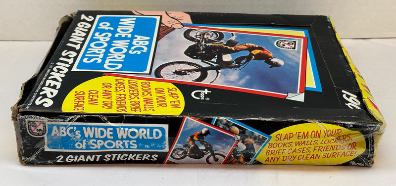 1975 Topps ABC's Wide World of Sports Bubble Gum Vintage Sticker Card Box   - TvMovieCards.com