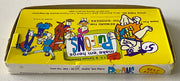 1975 Hanna Barbera Make Em Heroes Put-Ons Vintage Empty Sticker Card Box   - TvMovieCards.com