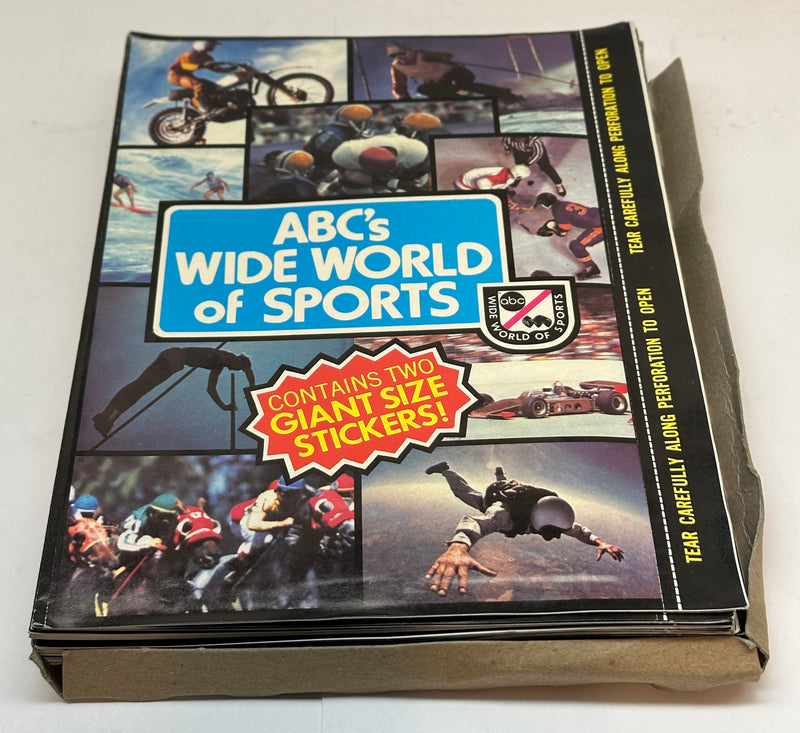 1975 Topps ABC's Wide World of Sports Bubble Gum Vintage Sticker Card Box   - TvMovieCards.com