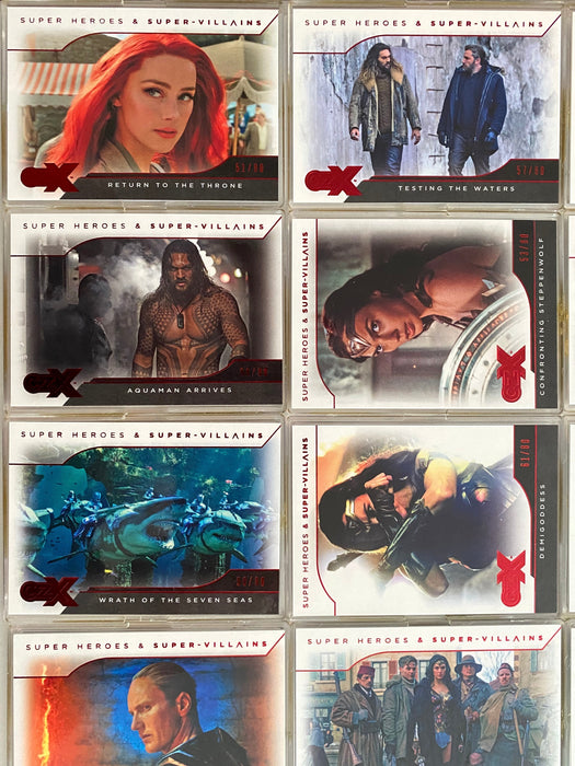 CZX DC Super Heroes & Super-Villains Complete 54 Card Red Parallel Base Set   - TvMovieCards.com