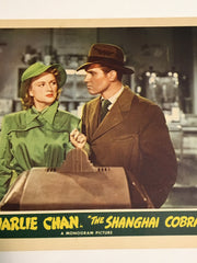 Original Charlie Chan Shanghai Cobra Lobby Card #2 Sidney Toler Mantan Moreland   - TvMovieCards.com
