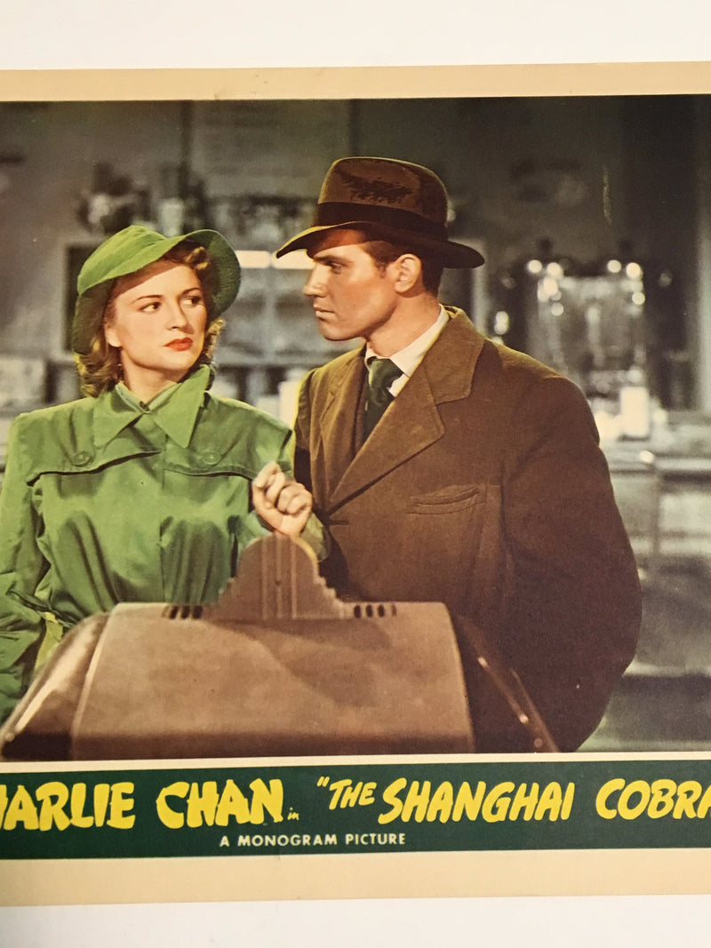 Original Charlie Chan Shanghai Cobra Lobby Card #2 Sidney Toler Mantan Moreland   - TvMovieCards.com
