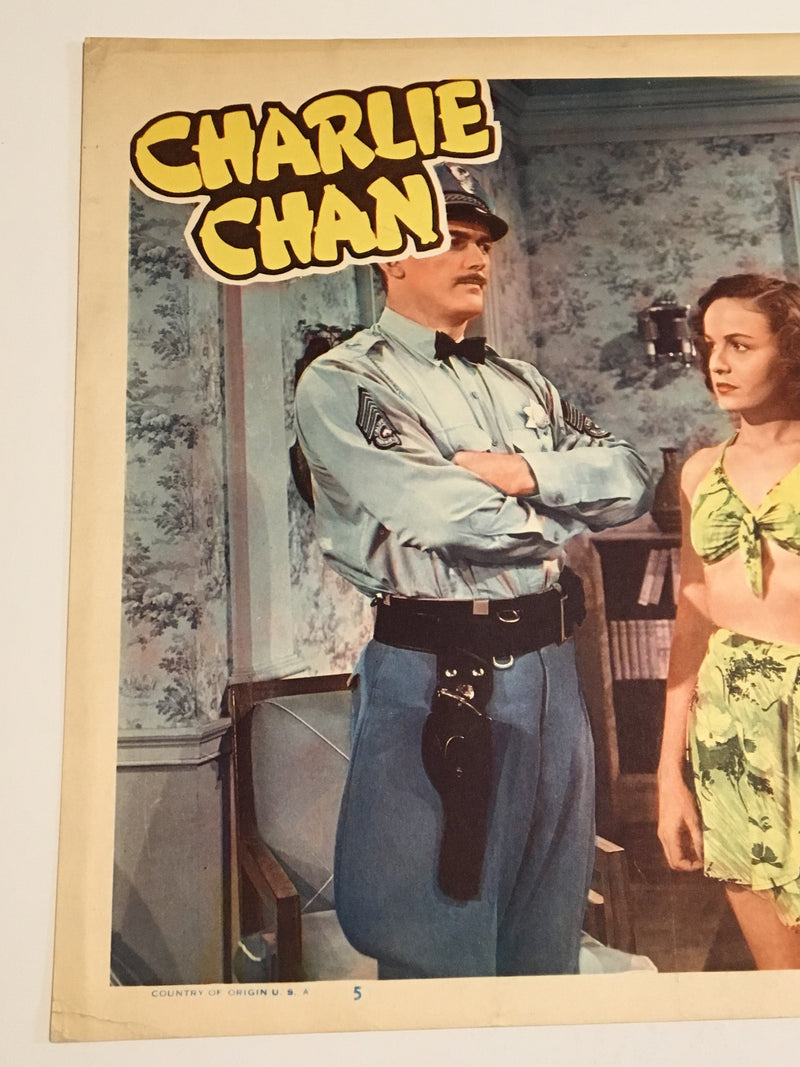 Original Charlie Chan The Trap Lobby Card Sidney Toler Mantan Moreland Sen Yung   - TvMovieCards.com