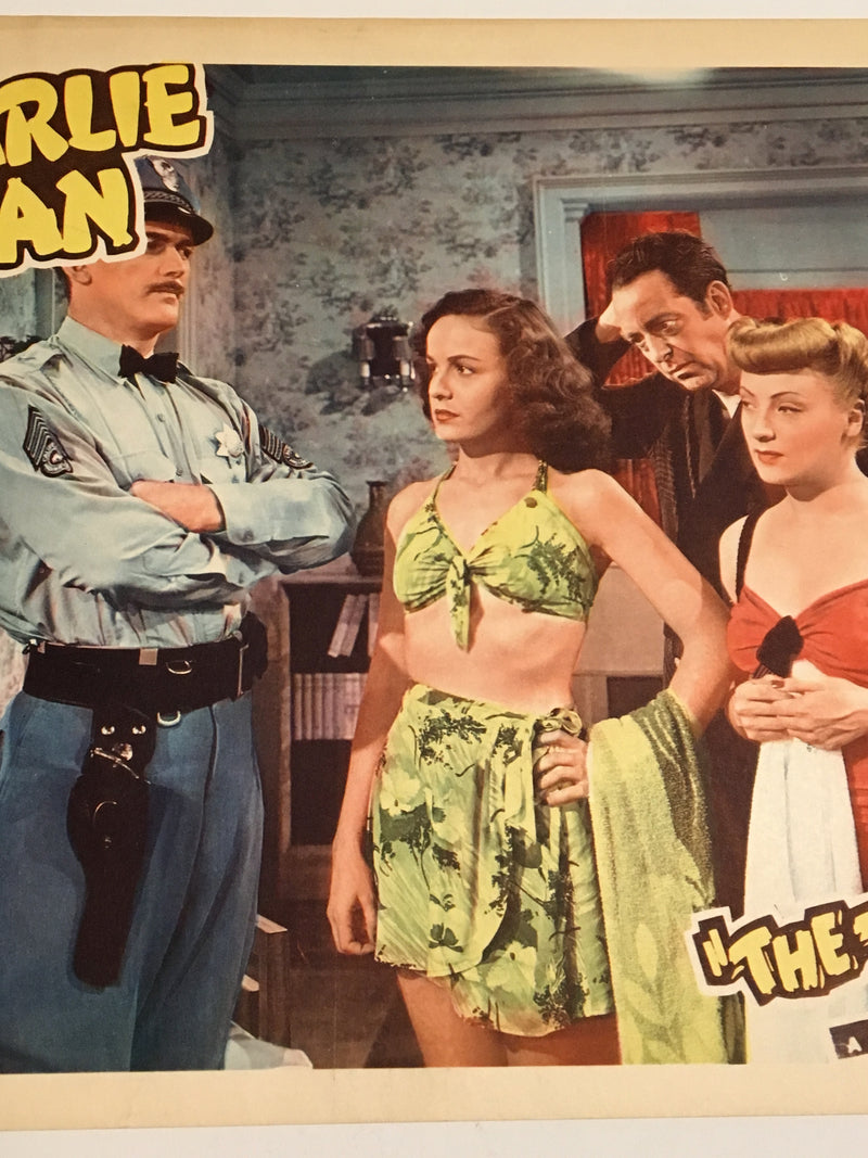 Original Charlie Chan The Trap Lobby Card Sidney Toler Mantan Moreland Sen Yung   - TvMovieCards.com