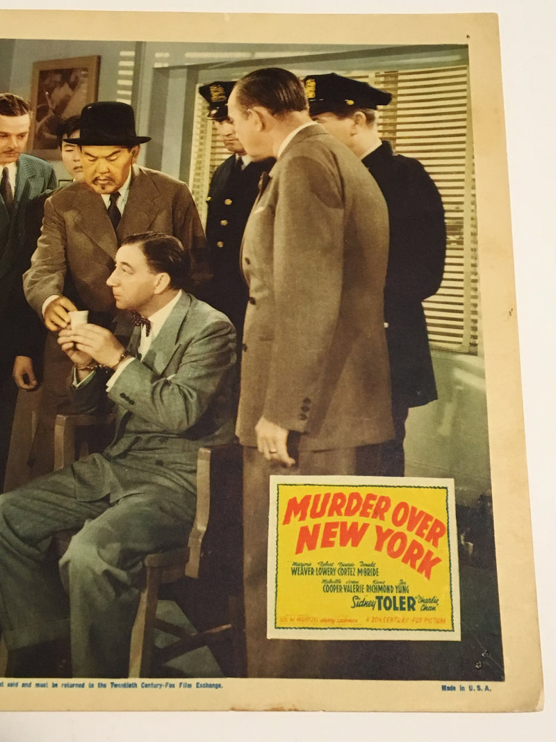 Original Charlie Chan 1940 - Murder Over New York Lobby Card Sidney Toler   - TvMovieCards.com