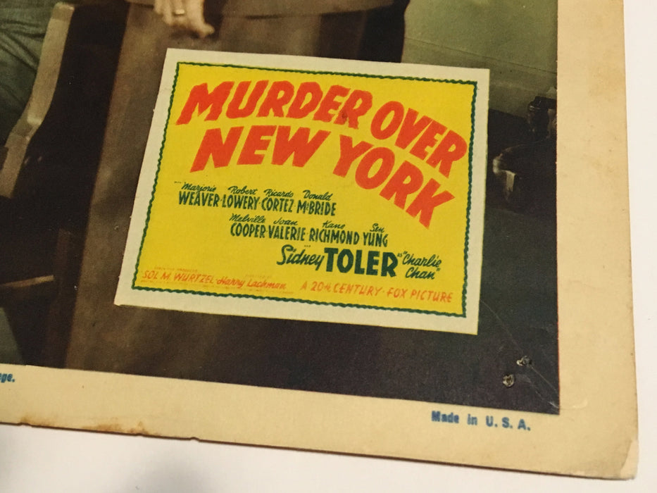 Original Charlie Chan 1940 - Murder Over New York Lobby Card Sidney Toler   - TvMovieCards.com
