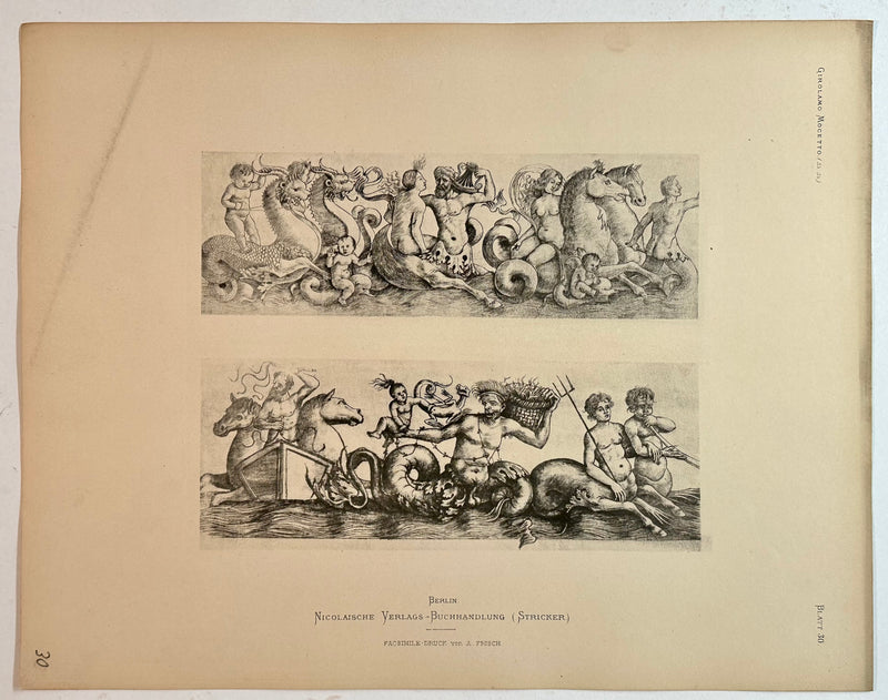 19th Century Decorative Art Ornament Lithograph Portfolio Print Germany 1877 #30   - TvMovieCards.com