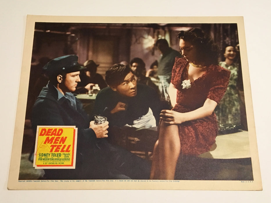 Original 1941 Charlie Chan - Dead Men Tell Lobby Card Sidney Toler Sheila Ryan   - TvMovieCards.com