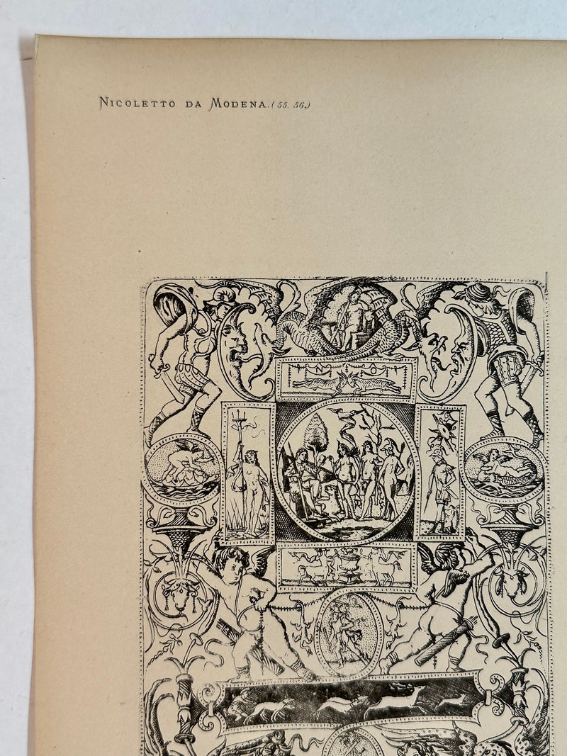 19th Century Decorative Art Ornament Lithograph Portfolio Print Germany 1877 #31   - TvMovieCards.com