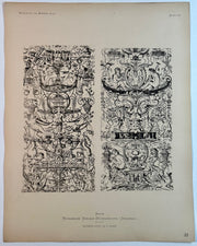 19th Century Decorative Art Ornament Lithograph Portfolio Print Germany 1877 #33   - TvMovieCards.com