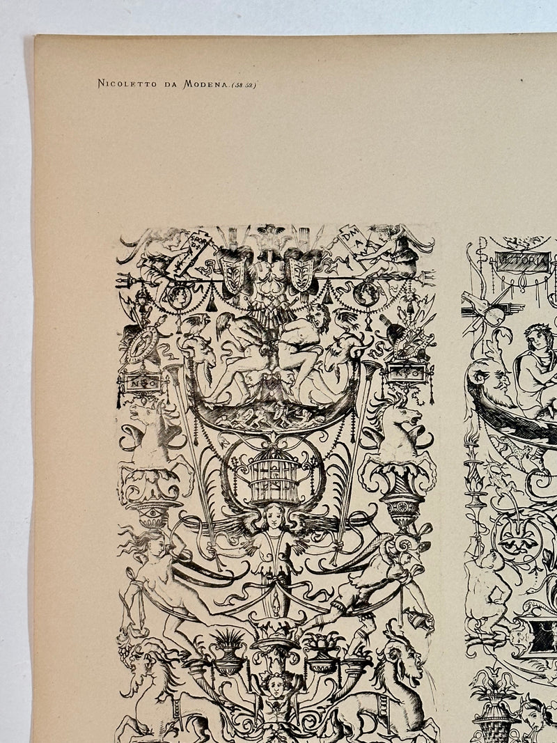 19th Century Decorative Art Ornament Lithograph Portfolio Print Germany 1877 #33   - TvMovieCards.com