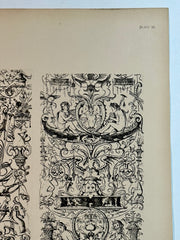 19th Century Decorative Art Ornament Lithograph Portfolio Print Germany 1877 #33   - TvMovieCards.com