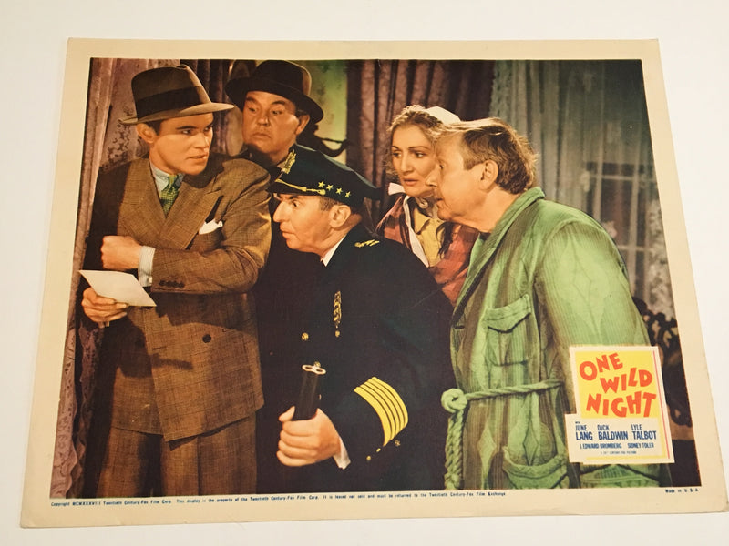 Original 1938 - One Wild Night Lobby Card June Lang Dick Baldwin Lyle Talbot   - TvMovieCards.com