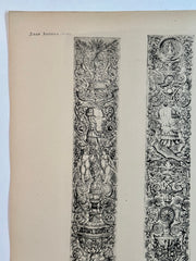 19th Century Decorative Art Ornament Lithograph Portfolio Print Germany 1877 #34   - TvMovieCards.com