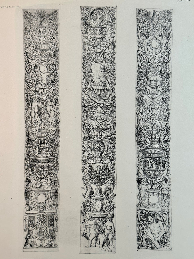19th Century Decorative Art Ornament Lithograph Portfolio Print Germany 1877 #34   - TvMovieCards.com