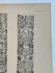19th Century Decorative Art Ornament Lithograph Portfolio Print Germany 1877 #34   - TvMovieCards.com