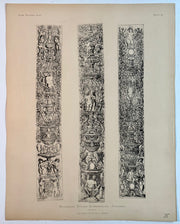 19th Century Decorative Art Ornament Lithograph Portfolio Print Germany 1877 #35   - TvMovieCards.com