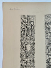 19th Century Decorative Art Ornament Lithograph Portfolio Print Germany 1877 #35   - TvMovieCards.com