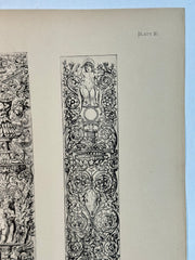 19th Century Decorative Art Ornament Lithograph Portfolio Print Germany 1877 #35   - TvMovieCards.com