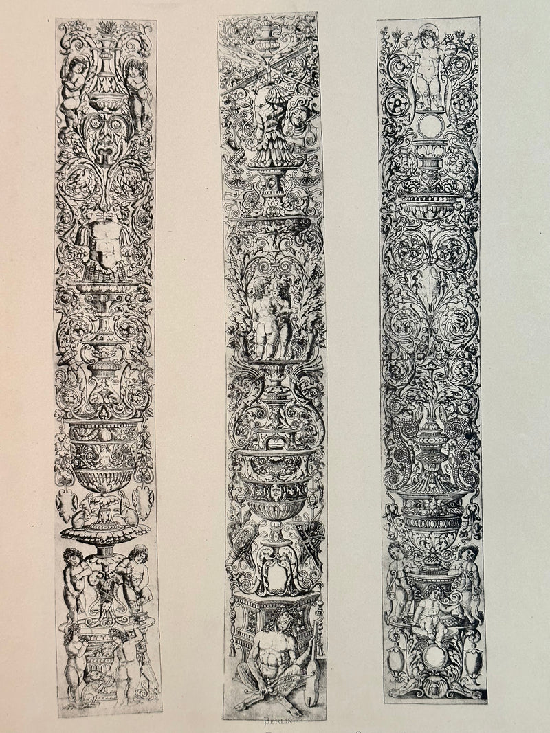 19th Century Decorative Art Ornament Lithograph Portfolio Print Germany 1877 #35   - TvMovieCards.com