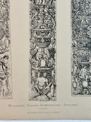 19th Century Decorative Art Ornament Lithograph Portfolio Print Germany 1877 #35   - TvMovieCards.com