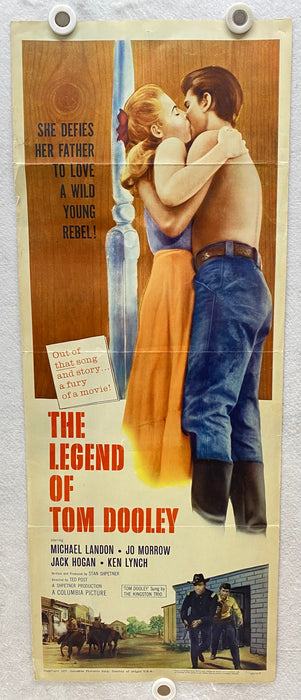 1959 The Legend of Tom Dooley Insert Movie Poster 14x36 Michael Landon Jo Morrow   - TvMovieCards.com
