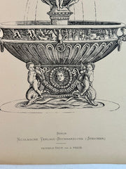 19th Century Decorative Art Ornament Lithograph Portfolio Print Germany 1877 #37   - TvMovieCards.com