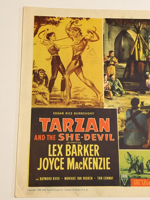 Original 1953 Tarzan and the She Devil Lobby Card #6 Lex Barker Joyce MacKenzie   - TvMovieCards.com