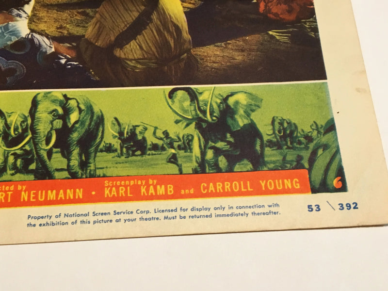 Original 1953 Tarzan and the She Devil Lobby Card #6 Lex Barker Joyce MacKenzie   - TvMovieCards.com