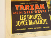 Original 1953 Tarzan and the She Devil Lobby Card #6 Lex Barker Joyce MacKenzie   - TvMovieCards.com