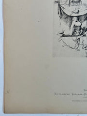 19th Century Decorative Art Ornament Lithograph Portfolio Print Germany 1877 #38   - TvMovieCards.com