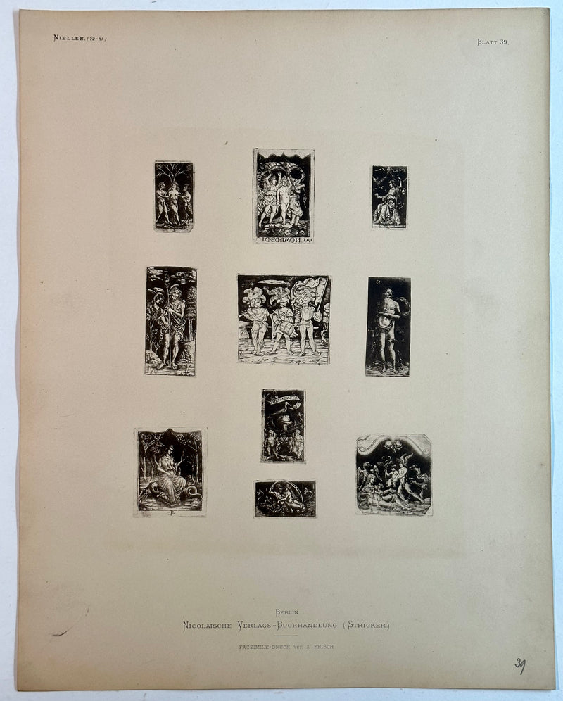 19th Century Decorative Art Ornament Lithograph Portfolio Print Germany 1877 #39   - TvMovieCards.com