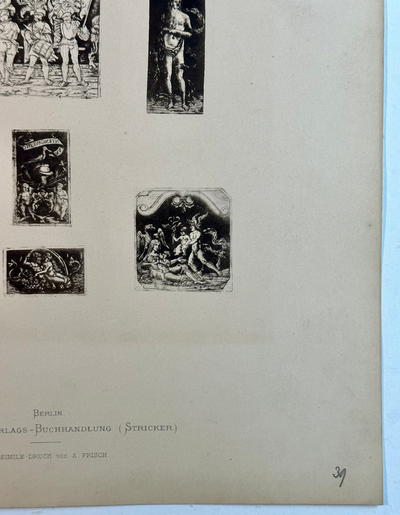 19th Century Decorative Art Ornament Lithograph Portfolio Print Germany 1877 #39   - TvMovieCards.com