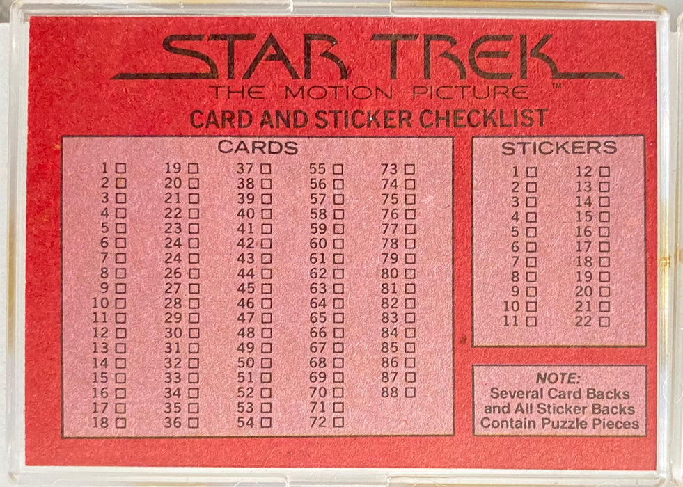 Star Trek 1979 The Motion Picture Complete Trading Card Set of 88 Cards   - TvMovieCards.com