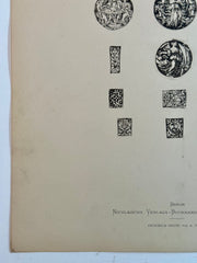 19th Century Decorative Art Ornament Lithograph Portfolio Print Germany 1877 #40   - TvMovieCards.com
