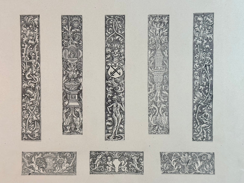 19th Century Decorative Art Ornament Lithograph Portfolio Print Germany 1877 #41   - TvMovieCards.com
