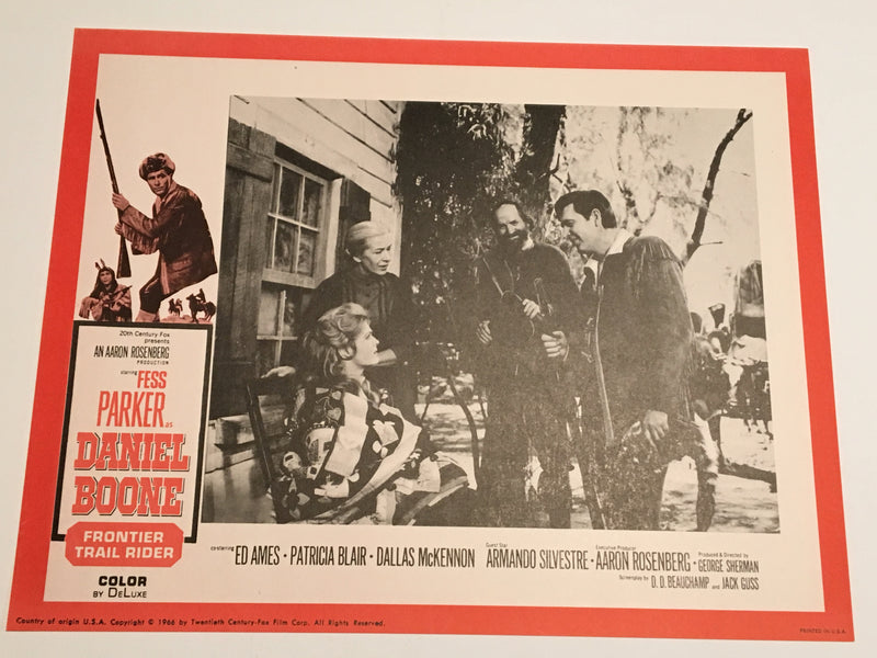Daniel Boone: Frontier Trail Rider 1966 Lobby Card #3 Fess Parker Patricia Blair   - TvMovieCards.com